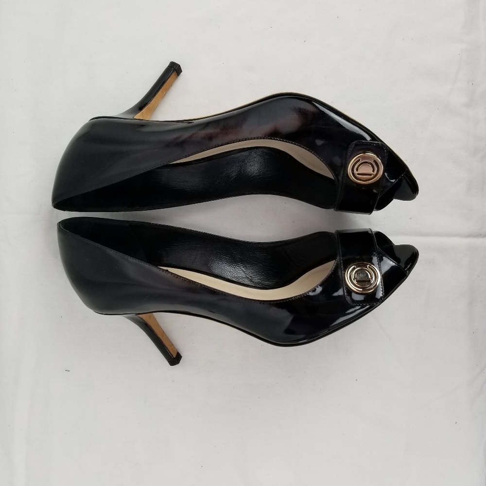 Dior Black Patent Leather Heels Pumps size 38.5 - Picture 6 of 9
